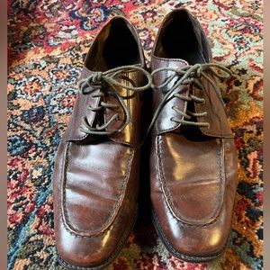 Men’s brown leather Cole Haan shoes with Nike Air heels.